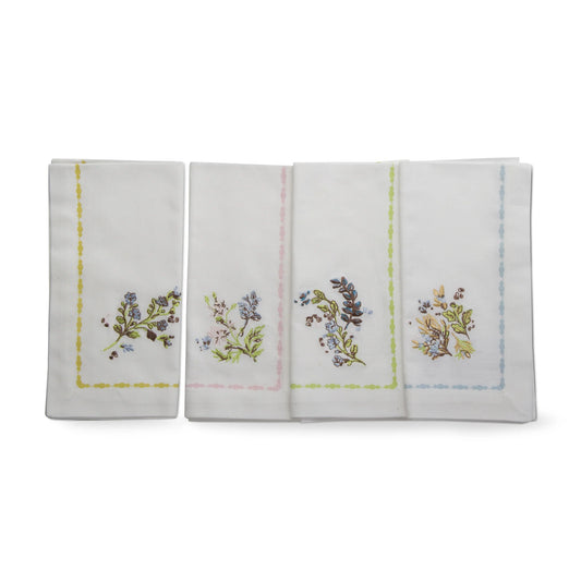 Meadow Embroidered Napkins (Set of 4)