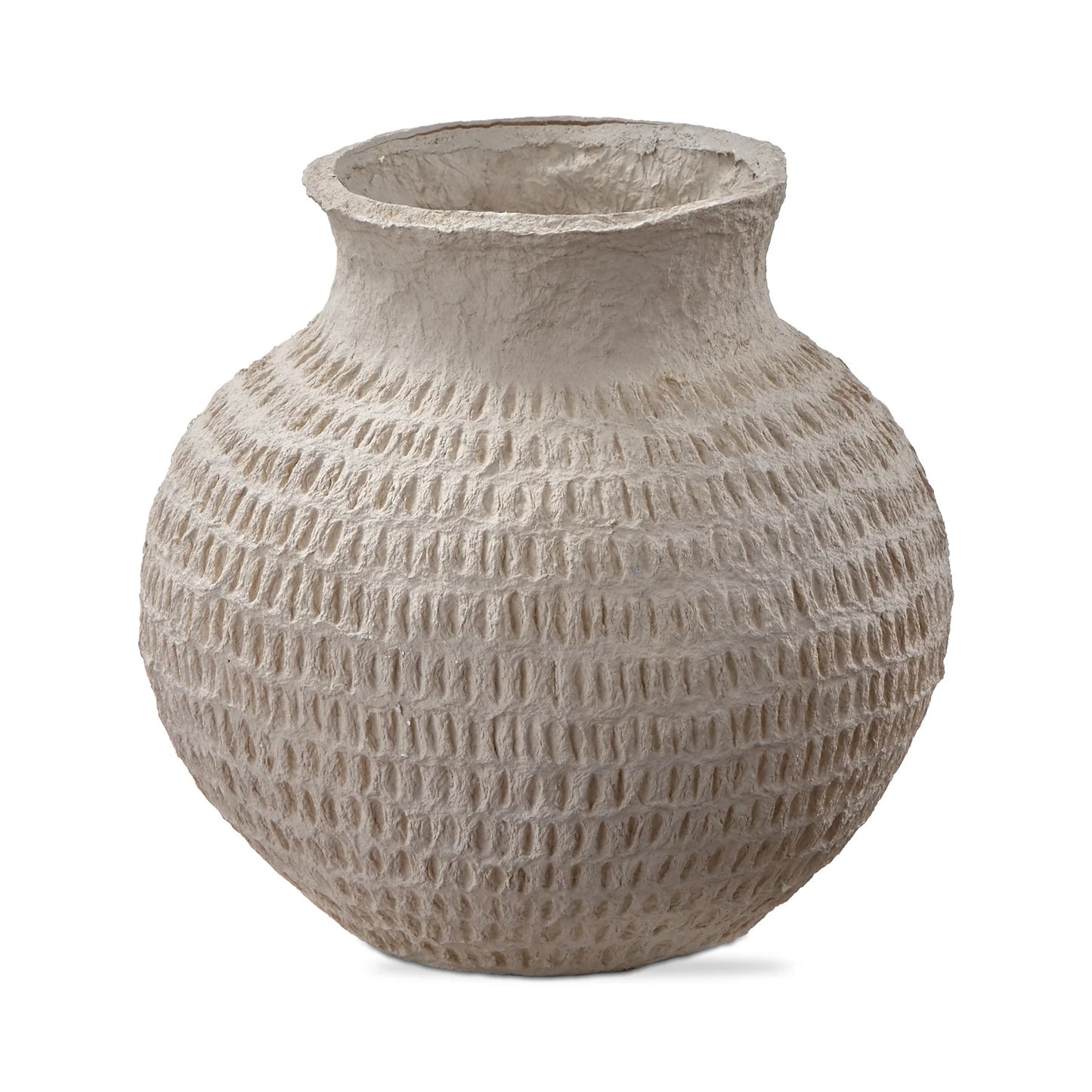 Gray Paper Mache Vase