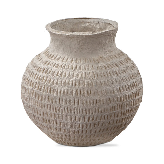 Gray Paper Mache Vase