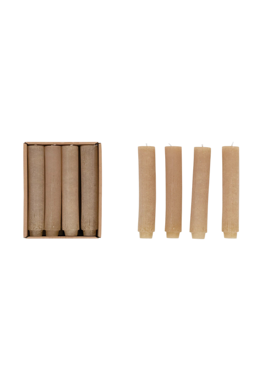 Pleated Taper Candles - Short