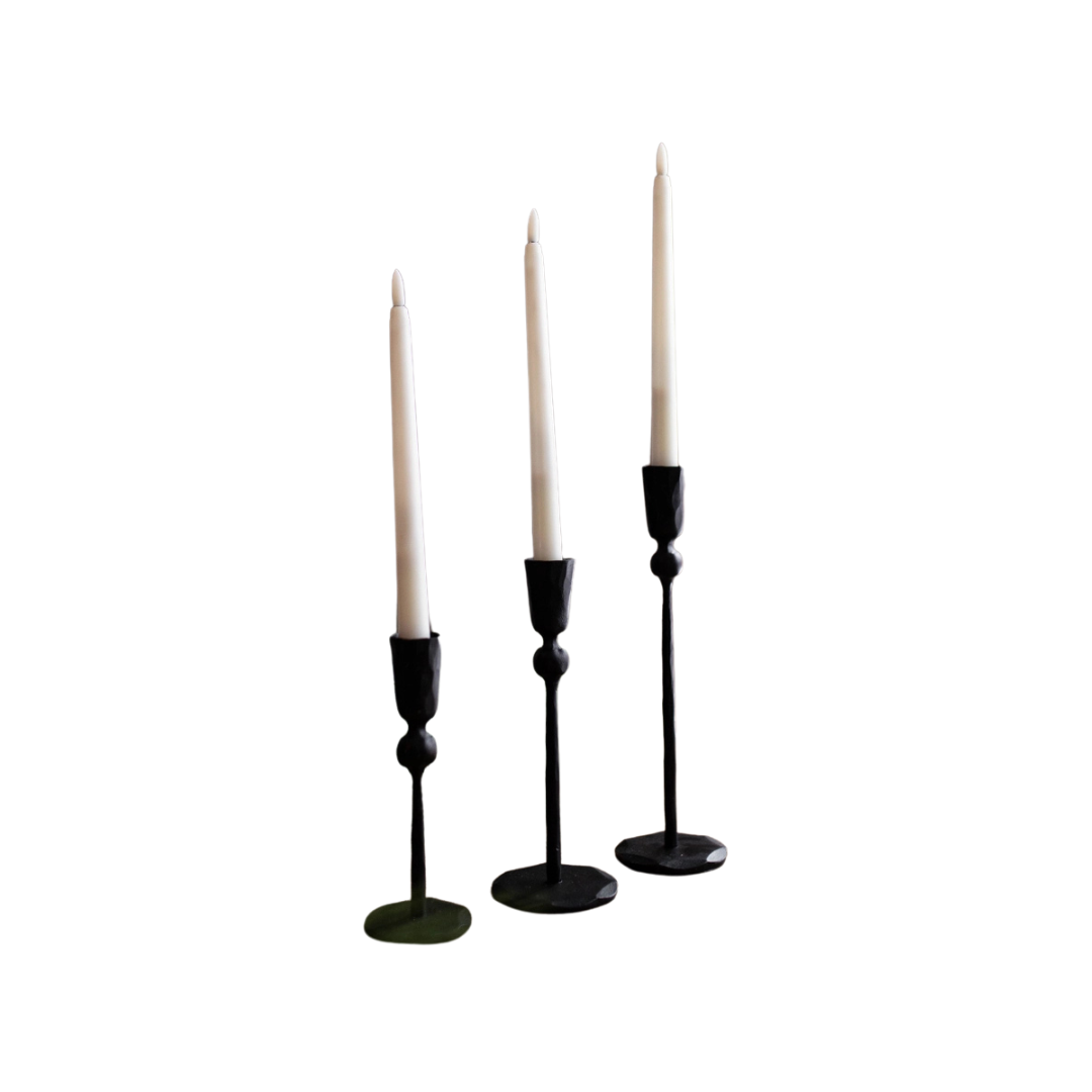 Forged Iron Candle Holder