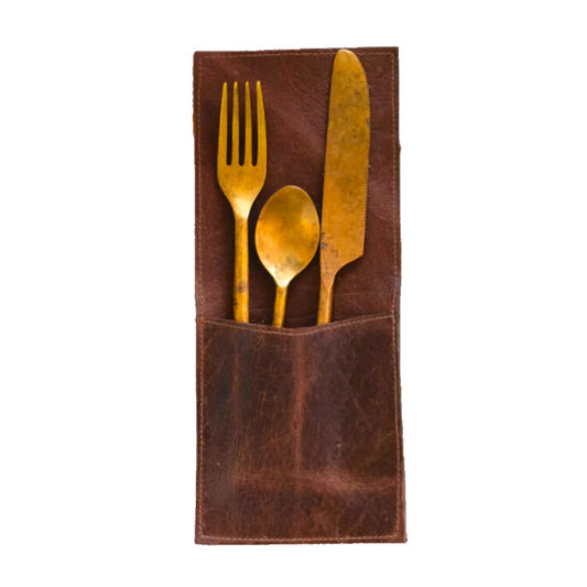 Leather Cutlery Sleeve