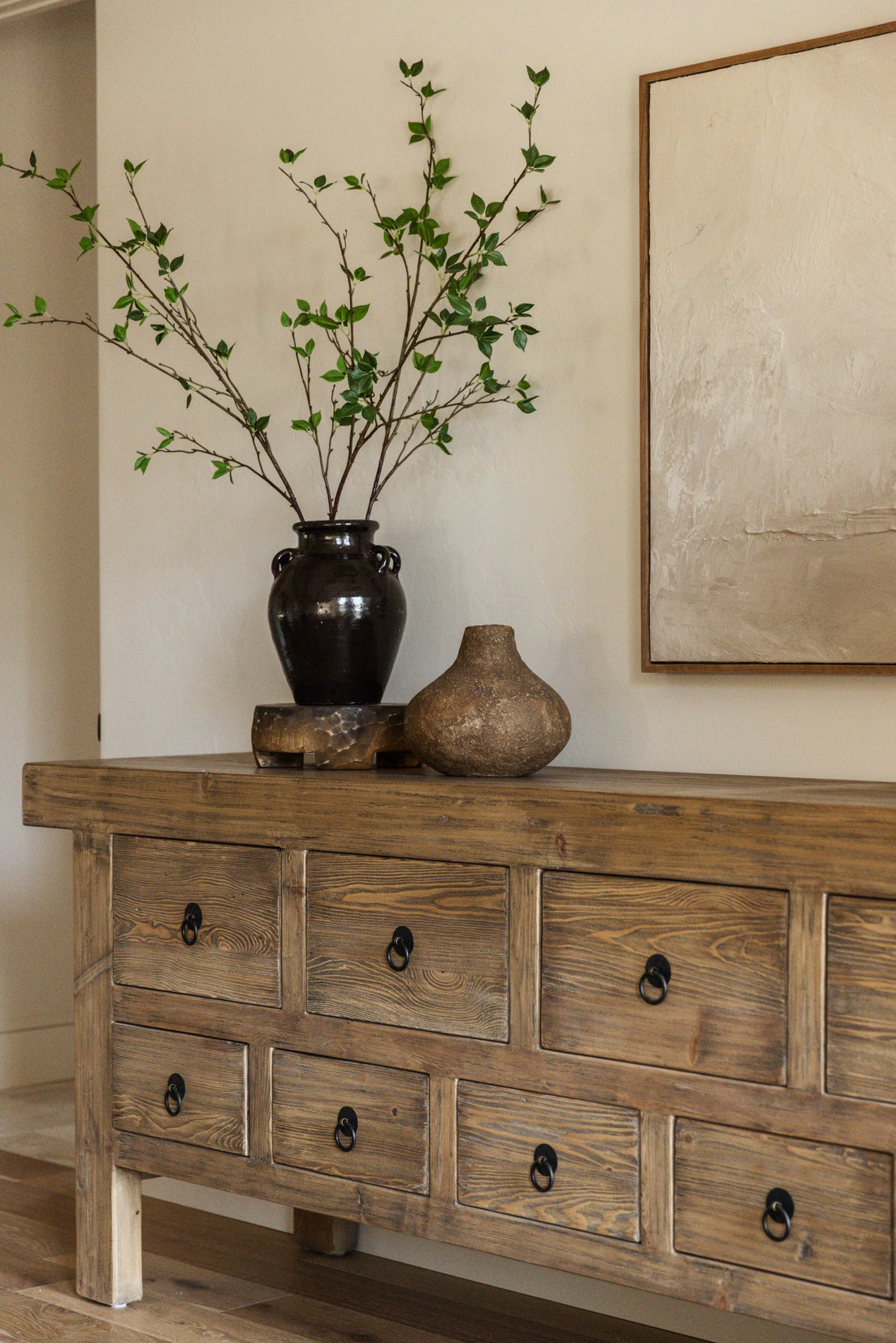 Brown Paper Mache Vase
