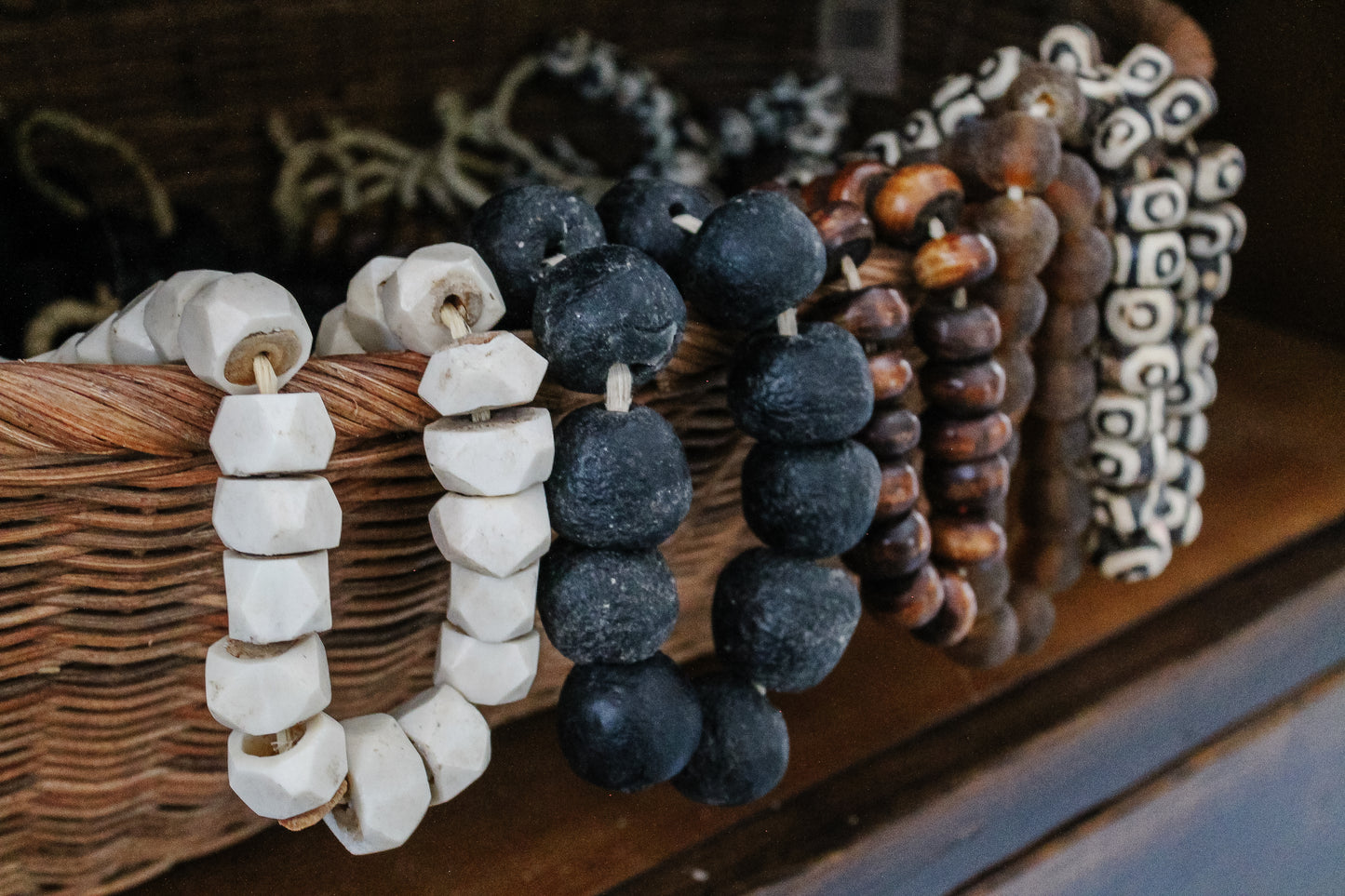 Black Glass Beads