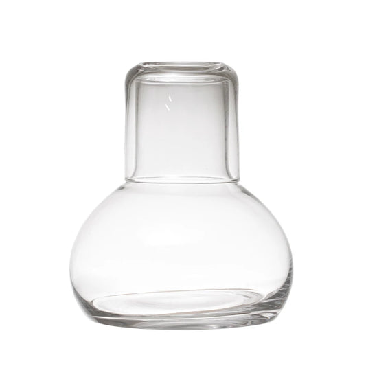 Glass Carafe with Drinking Glass