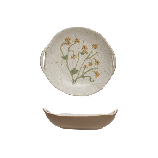 Floral Stoneware Bowl