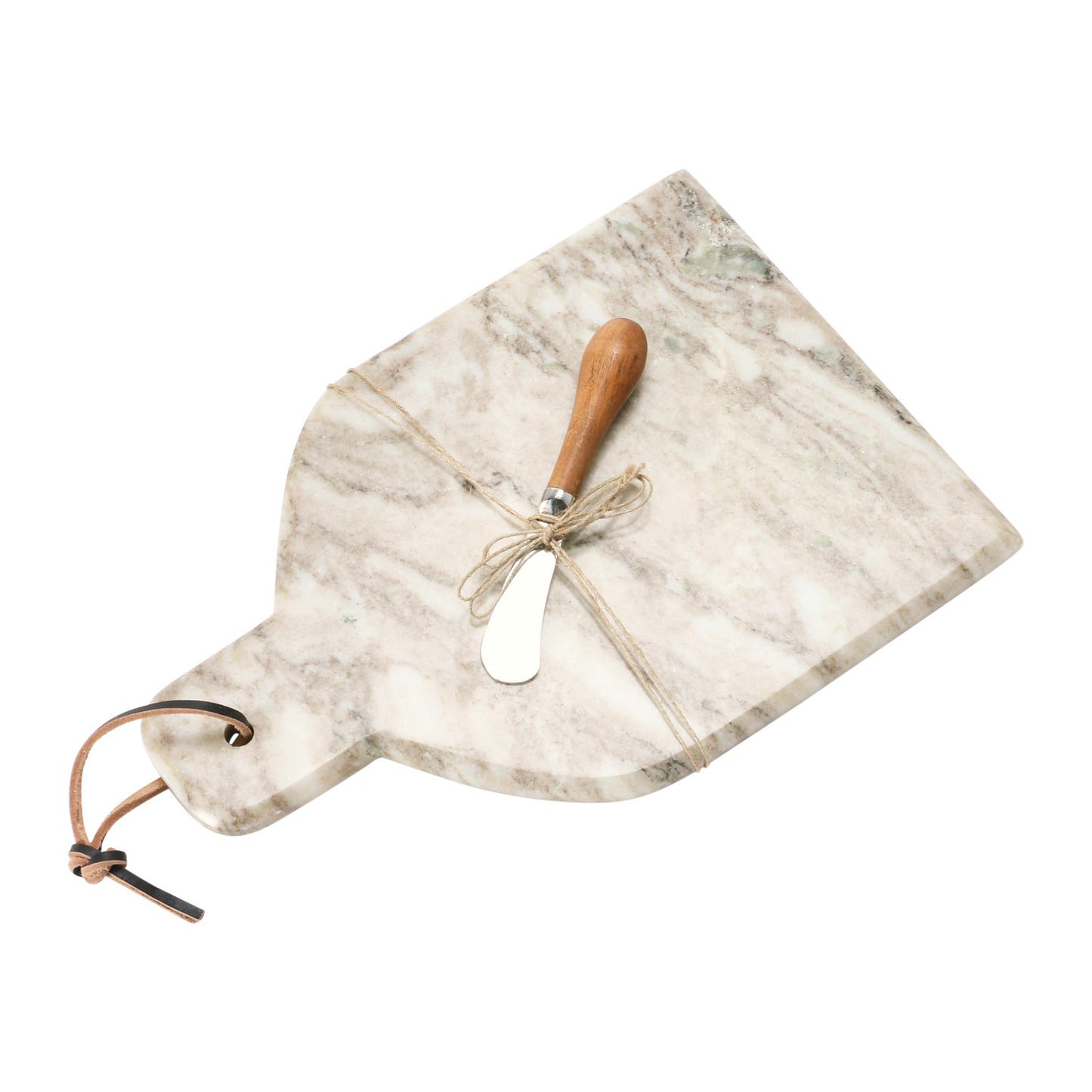 Marble Cutting Board with Knife