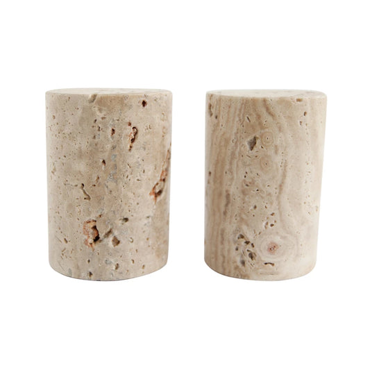 Stone Salt & Pepper Shakers (Set of 2)