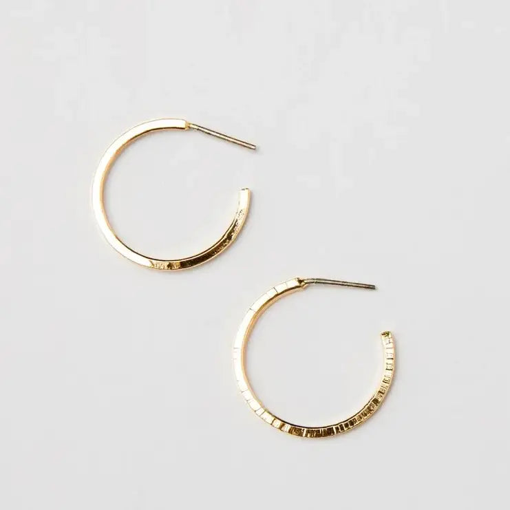 Thin Hammered Hoops