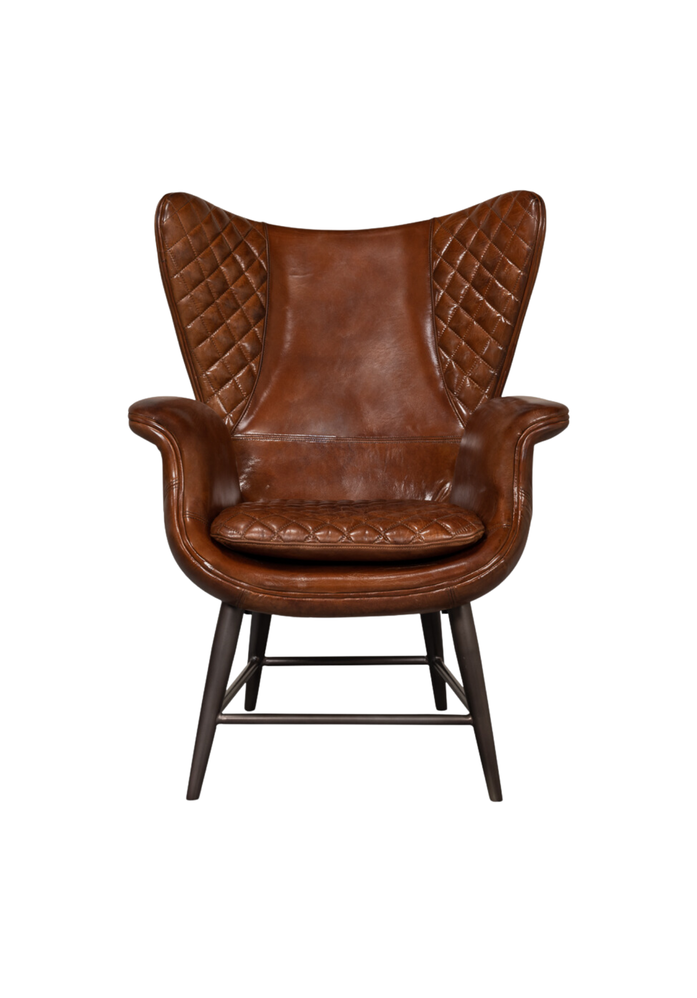 Edie Leather Wing Chair