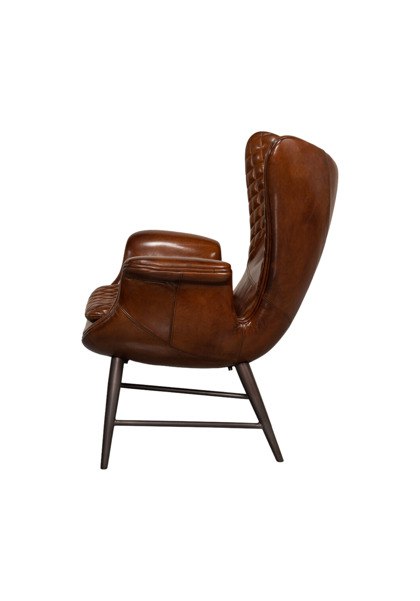 Edie Leather Wing Chair